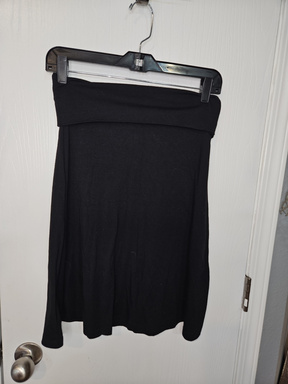 Old Navy Black Midi Skirt Fold Over Flowy
